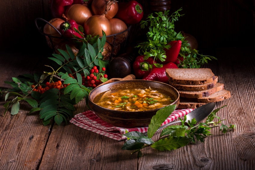 Kuttelsuppe mit Fleisch