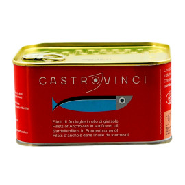 Filetti di Acciughe in Olio di Girasole 600 g