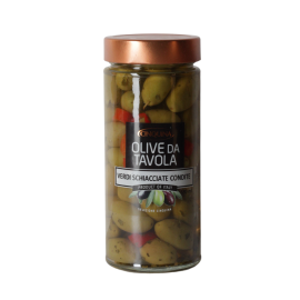 Olive Verdi Schiacciate Condite 320 g