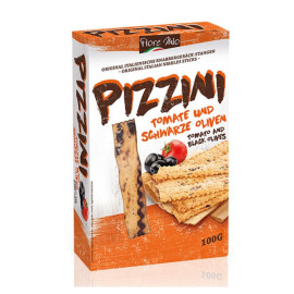 Pizzini Tomate und schwarze Oliven 100g