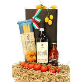 Geschenkset "Italienischer Abend zu Zweit" mit Rotwein