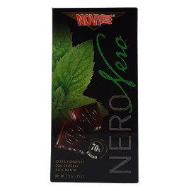 Cioccolato Nero Cristalli alla Menta 75 g