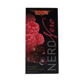 Cioccolato Nero Lamponi e Granella di Mandorle 75 g