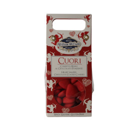 Cuori Confetto Rosso al Cioccolato Fondente 100 g